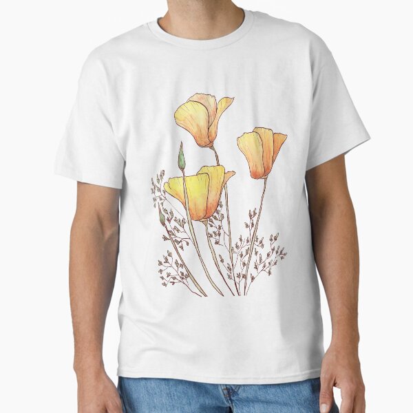 California Poppy Classic T-Shirt for Sale by DeLislesRT