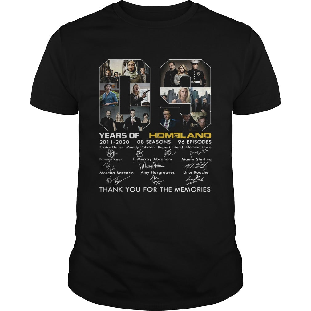 09 Years of Homeland thank you for the memories shirt