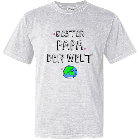 Bester Papa Der Welt Dyed Heavyweight T Shirt