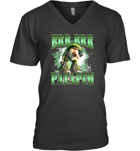 Brr Brr Patapim Italian Brainrot Meme V Neck T Shirt
