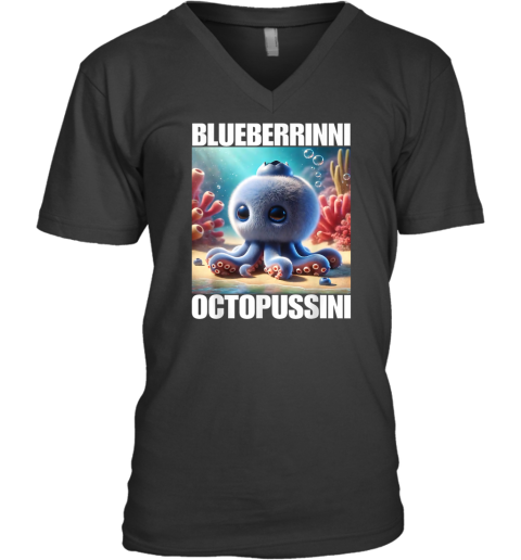 Blueberrinni Octopussini Italian Brainrot Meme V Neck T Shirt