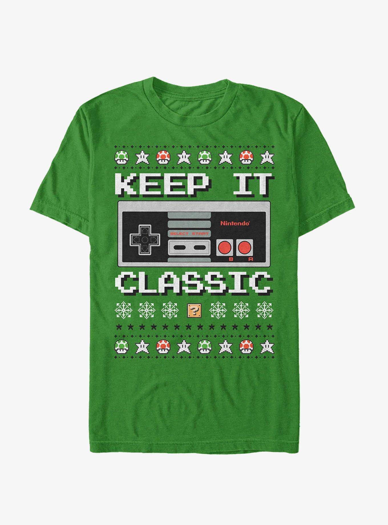 Nintendo Ugly Christmas Sweater NES Classic Controller T-Shirt