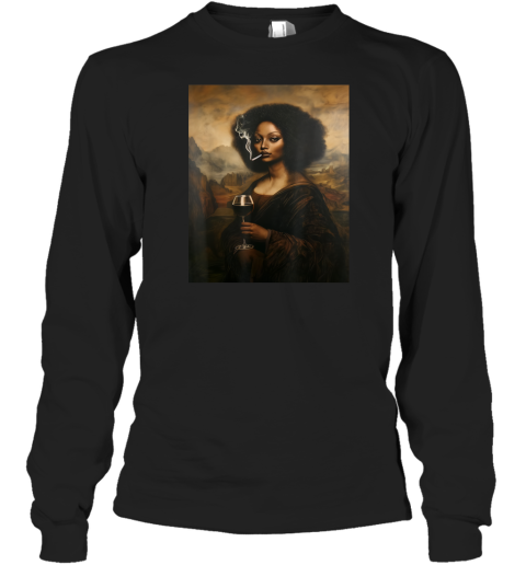 Black Mona Lisa African American Black History Month Long Sleeve T Shirt