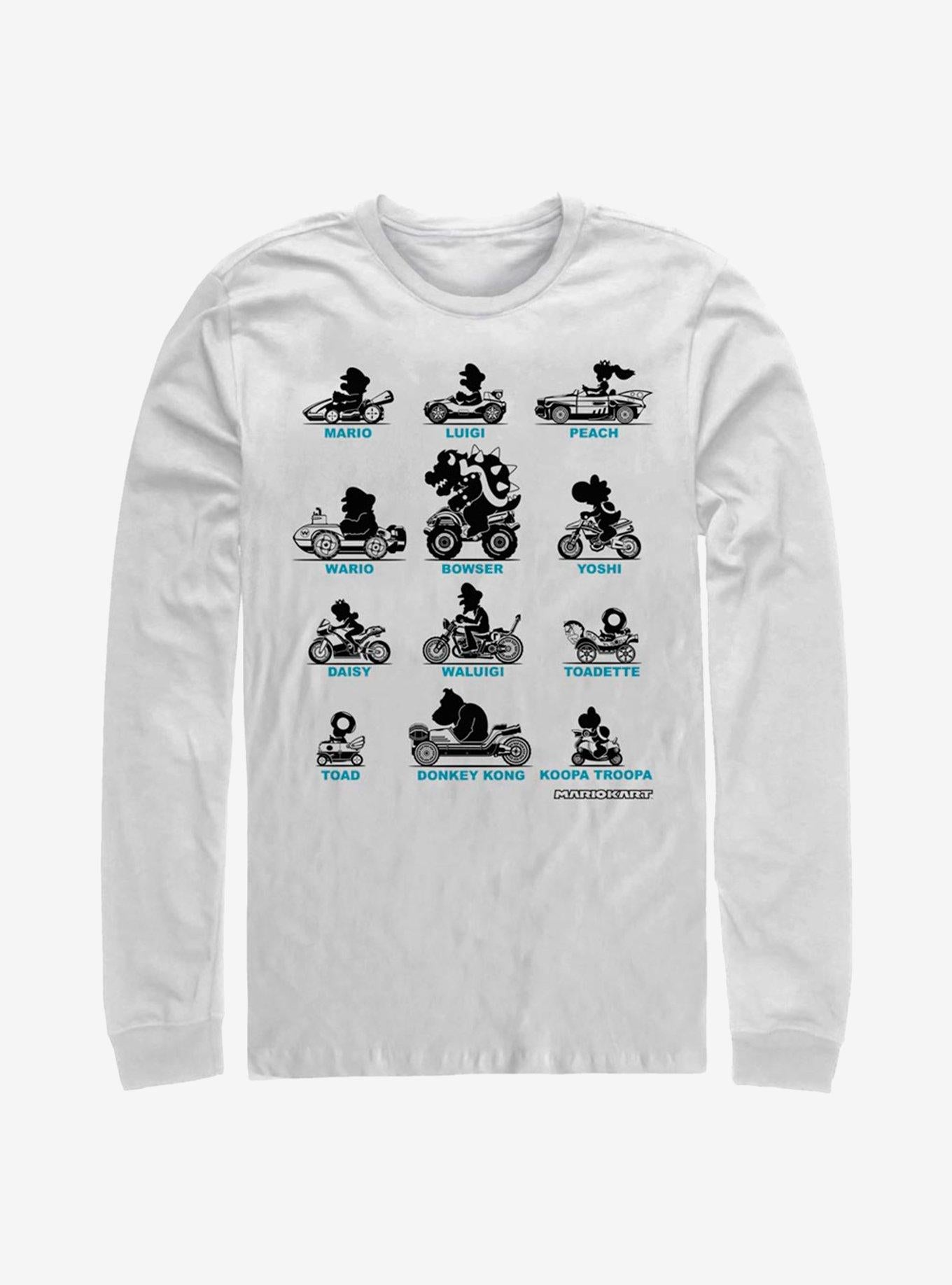 Super Mario Kart Silhouettes Long-Sleeve T-Shirt