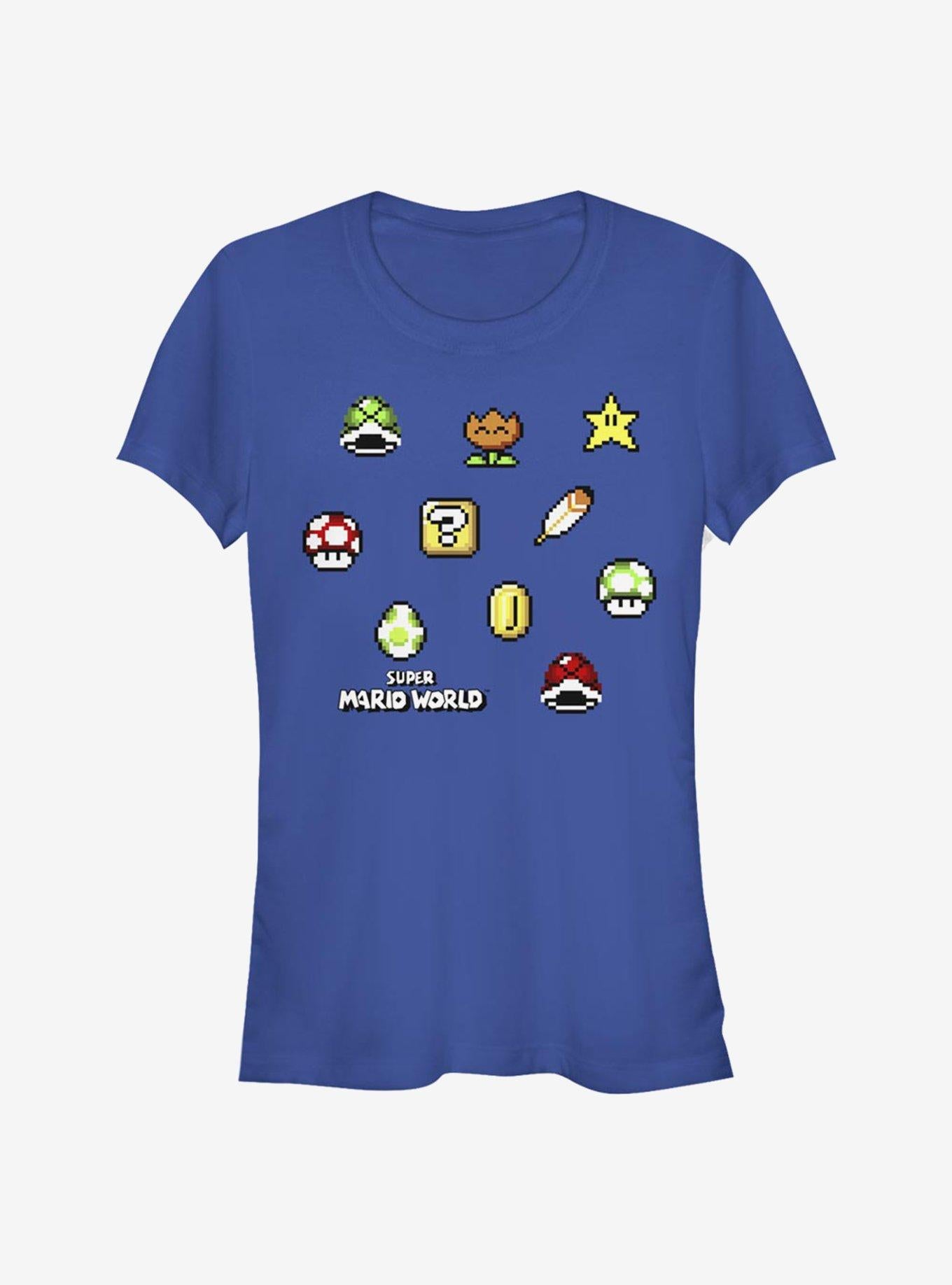 Super Mario Maker Items Scatter Girls T-Shirt