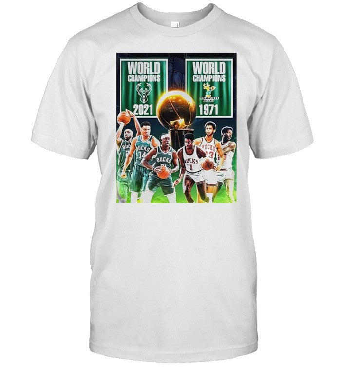1971 2021 Milwaukee Bucks 2x World Champions NBA shirt