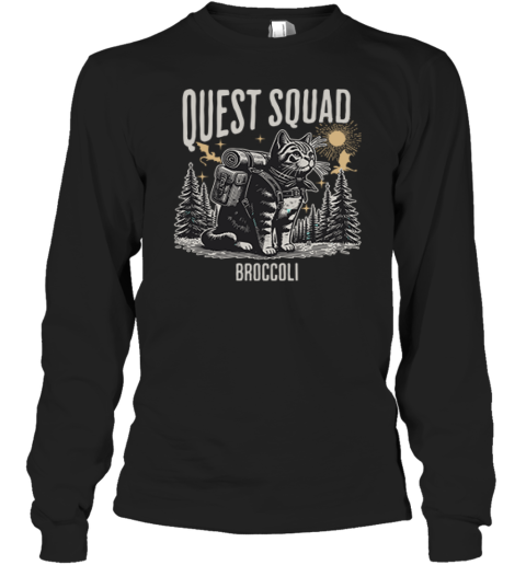 Cat Onyx Storm Quest Squad Broccoli Long Sleeve T Shirt