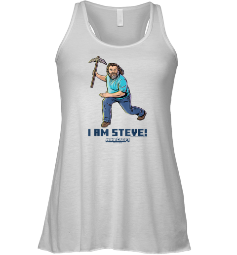 A Minecraft Movie I Am Steve Wielding Stone Pickaxe Racerback Tank