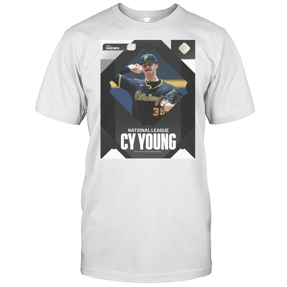 2025 National League CY Young Paul Skenes Pittsburgh Pirates Baseball MLB T shirt