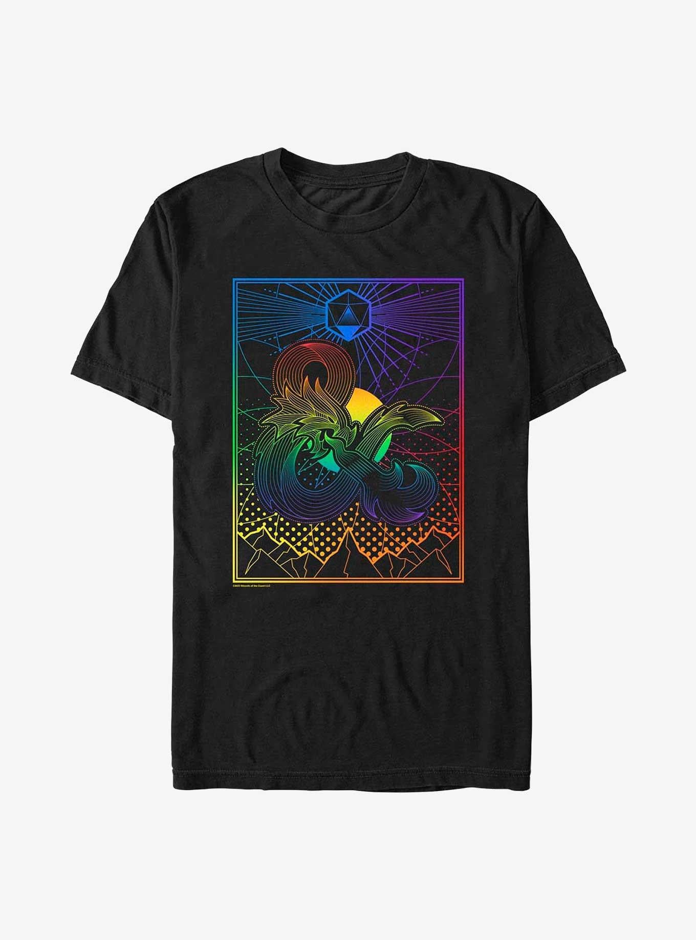 Dungeons & Dragons Dice Gradient Landscape Big & Tall T-Shirt