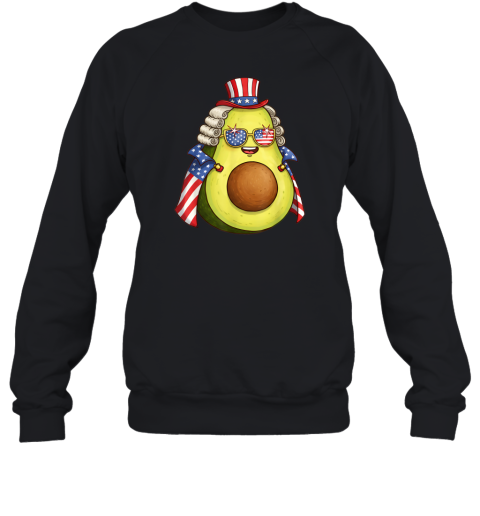 Cute Avocado American Flag Cape 4Th Of July America Usa Sweatshirt