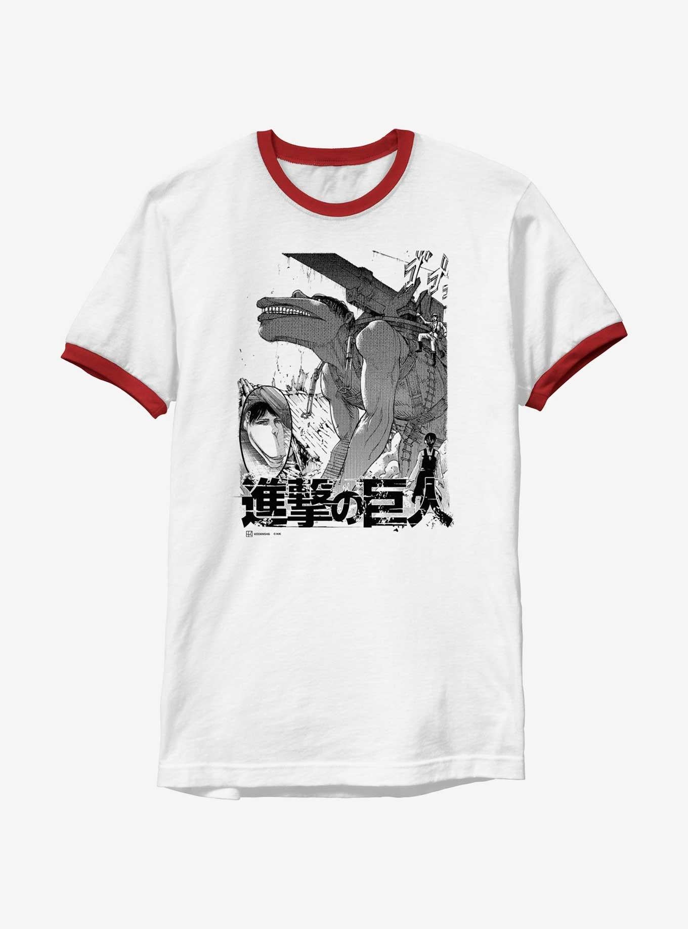 Attack On Titan Cart Titan Demolition Ringer T-Shirt