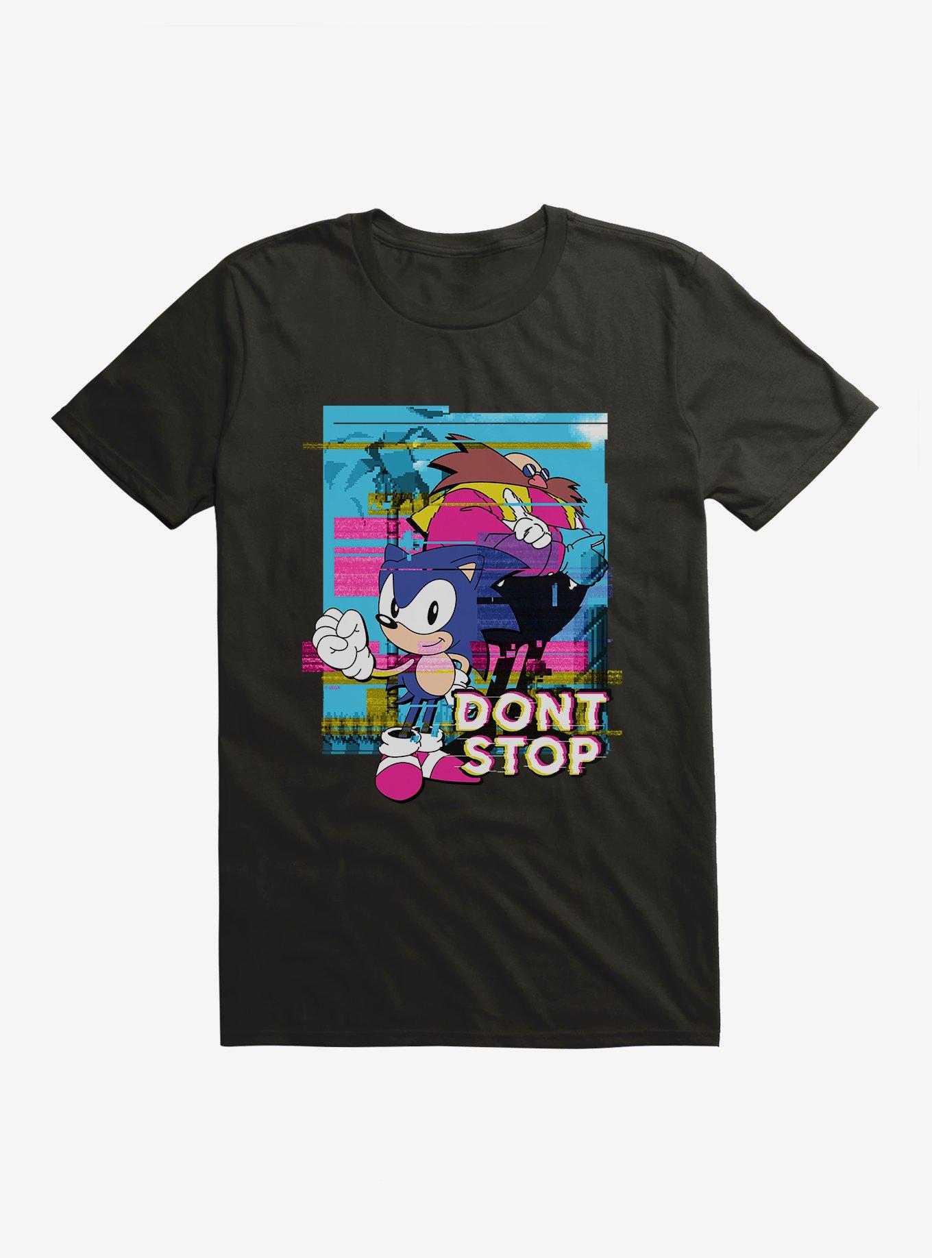 Sonic The Hedgehog Sonic Eggman Don't Stop Glitch T-Shirt