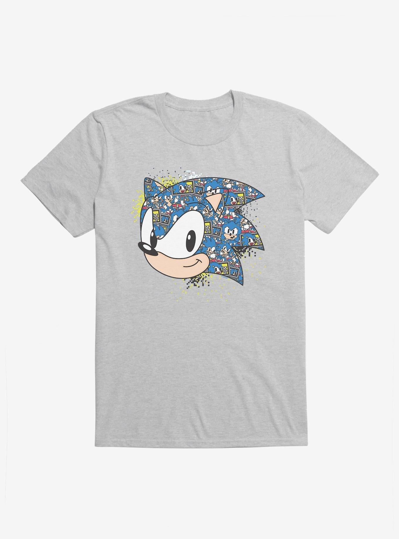 Sonic The Hedgehog Sonic Pixel Profile T-Shirt