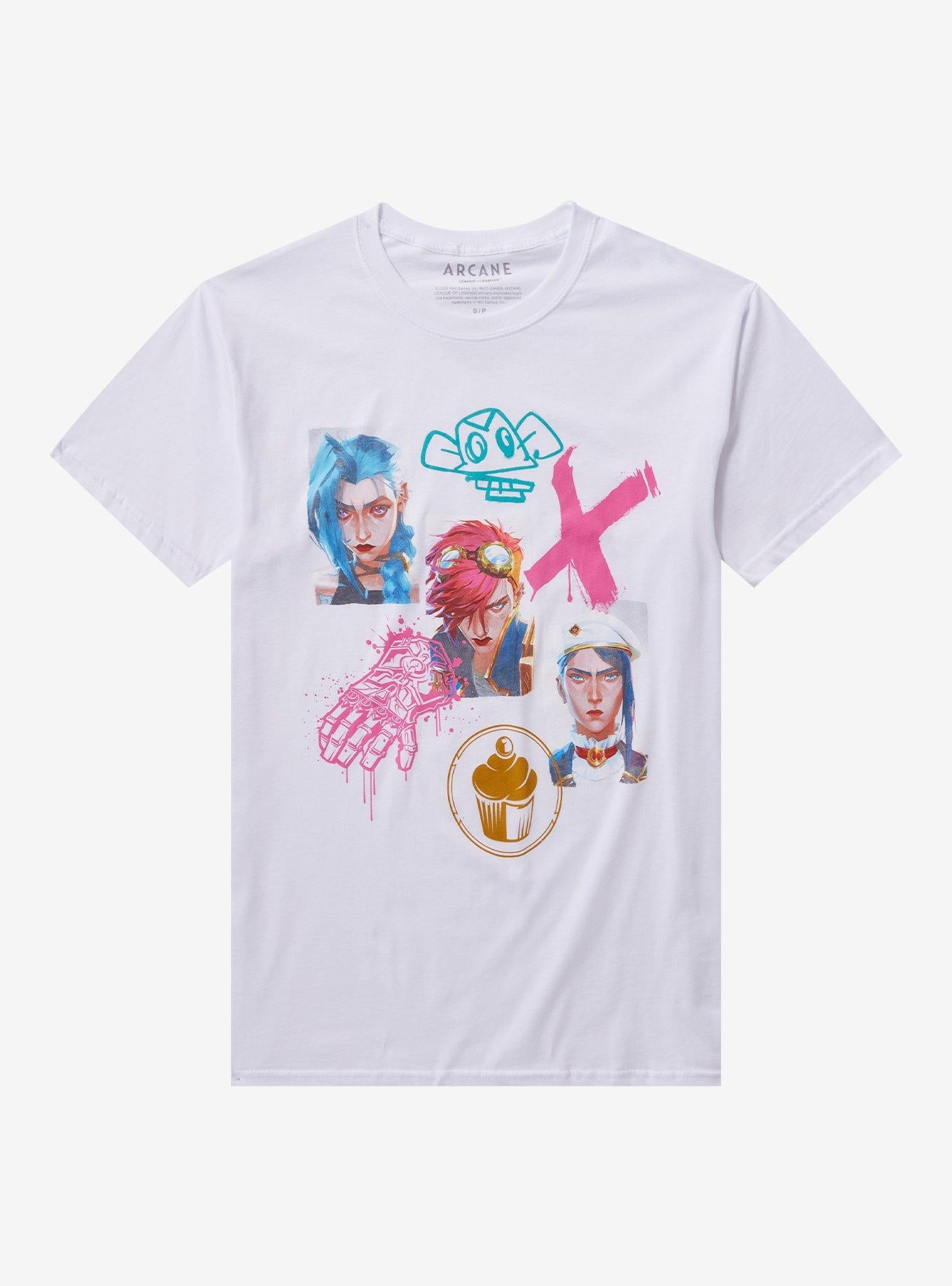 Arcane Graffiti Collage Girls TShirt Graphic Tee | Graphic Tee | Unisex Shirt | Best-Selling Design
