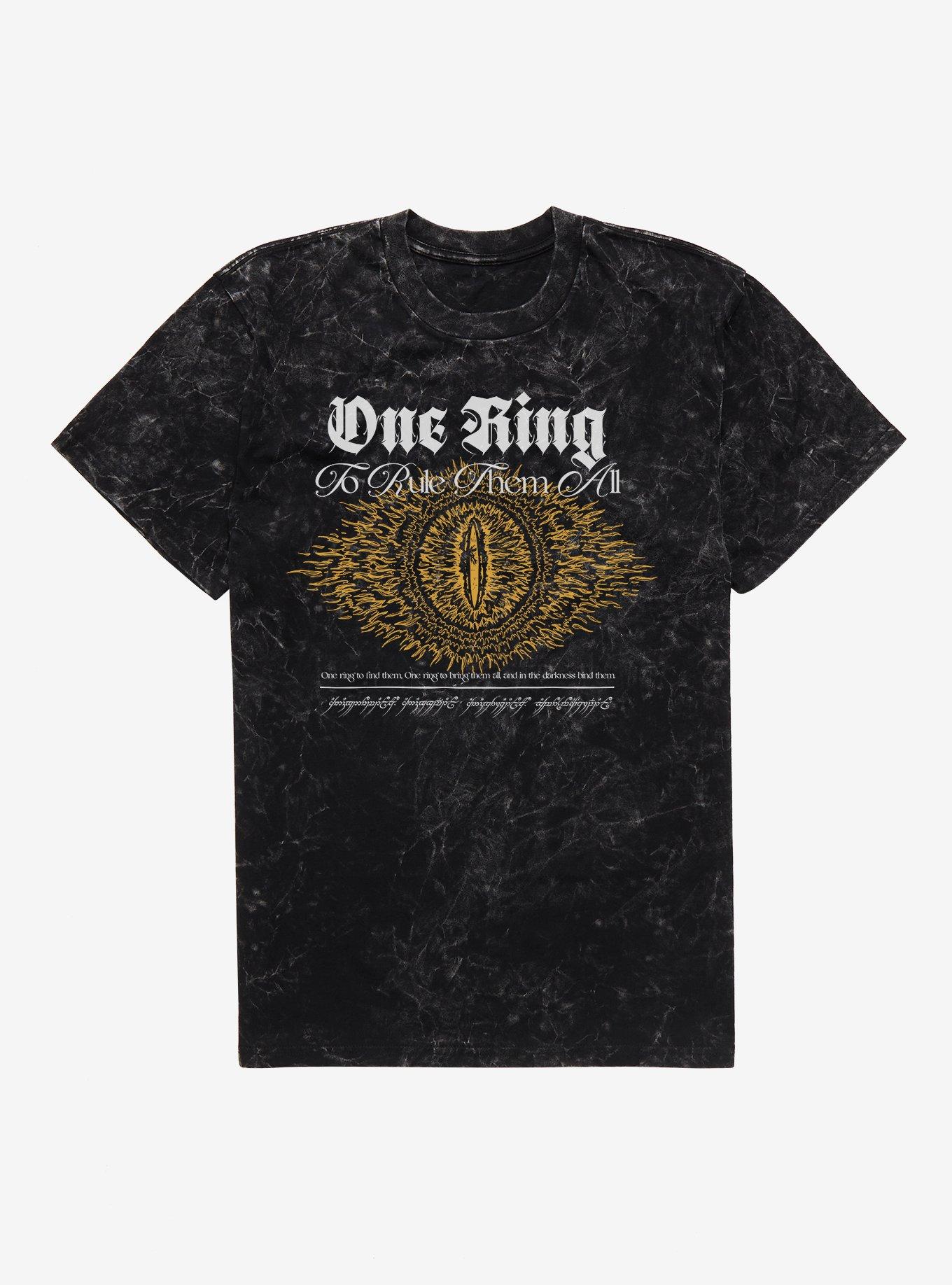 The Lord Of The Rings One Ring Eye Of Sauron Mineral Wash T-Shirt