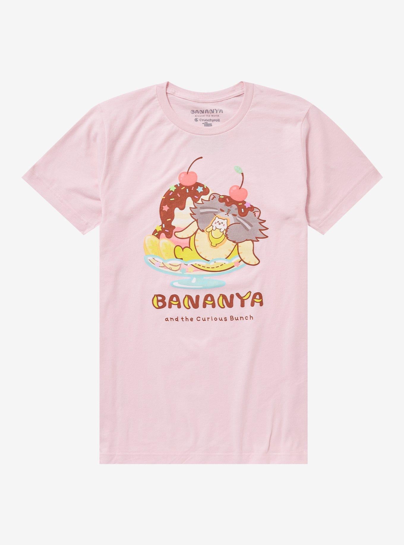 Bananya Ice Cream Sundae Girls T-Shirt