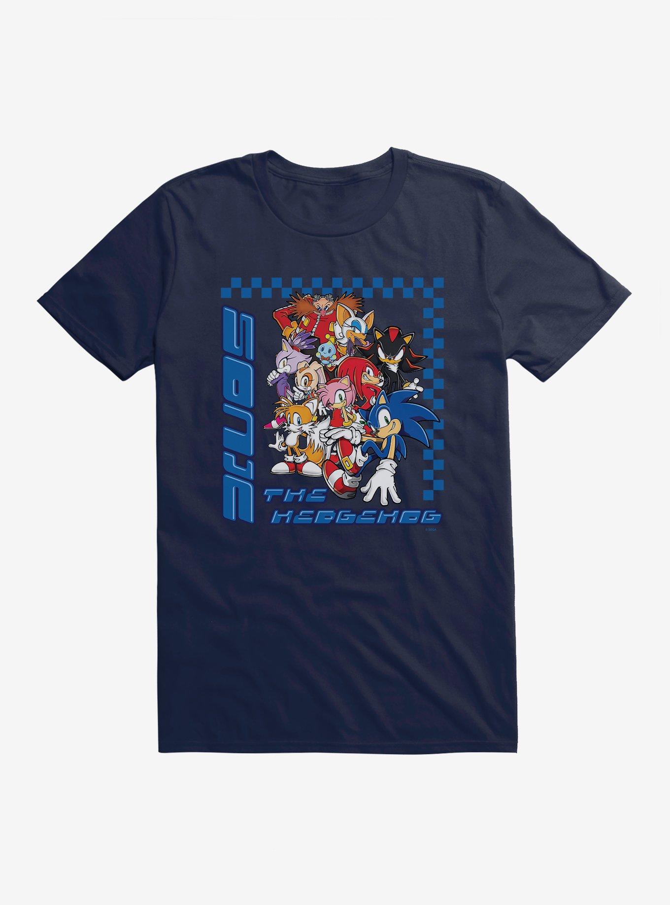 Sonic The Hedgehog Group Checkered Extra Soft T-Shirt