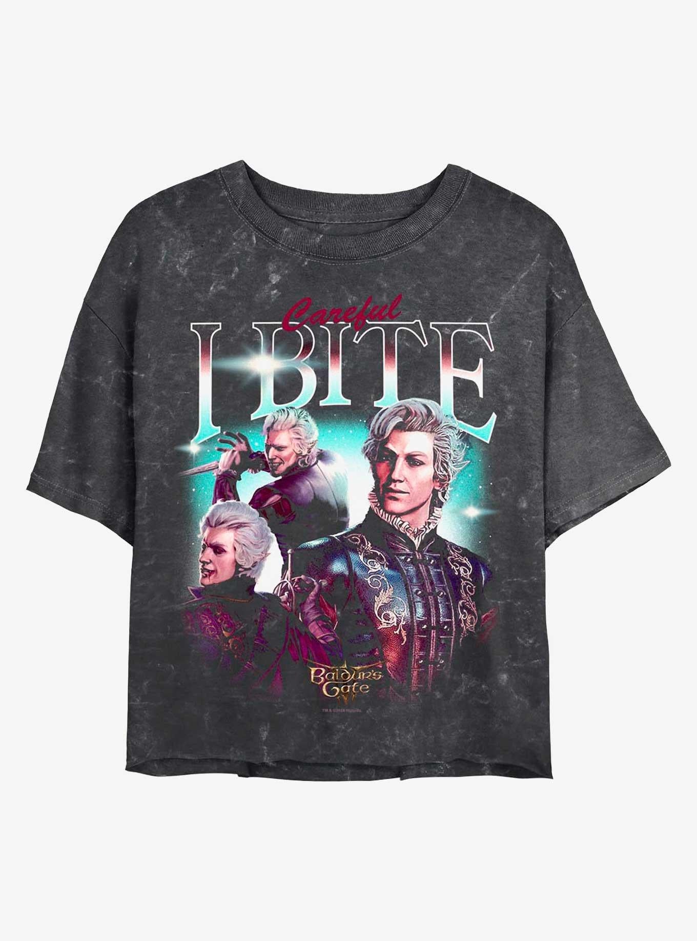 Dungeons & Dragons Baldur's Gate Astarion Montage Girls Mineral Wash Crop T-Shirt