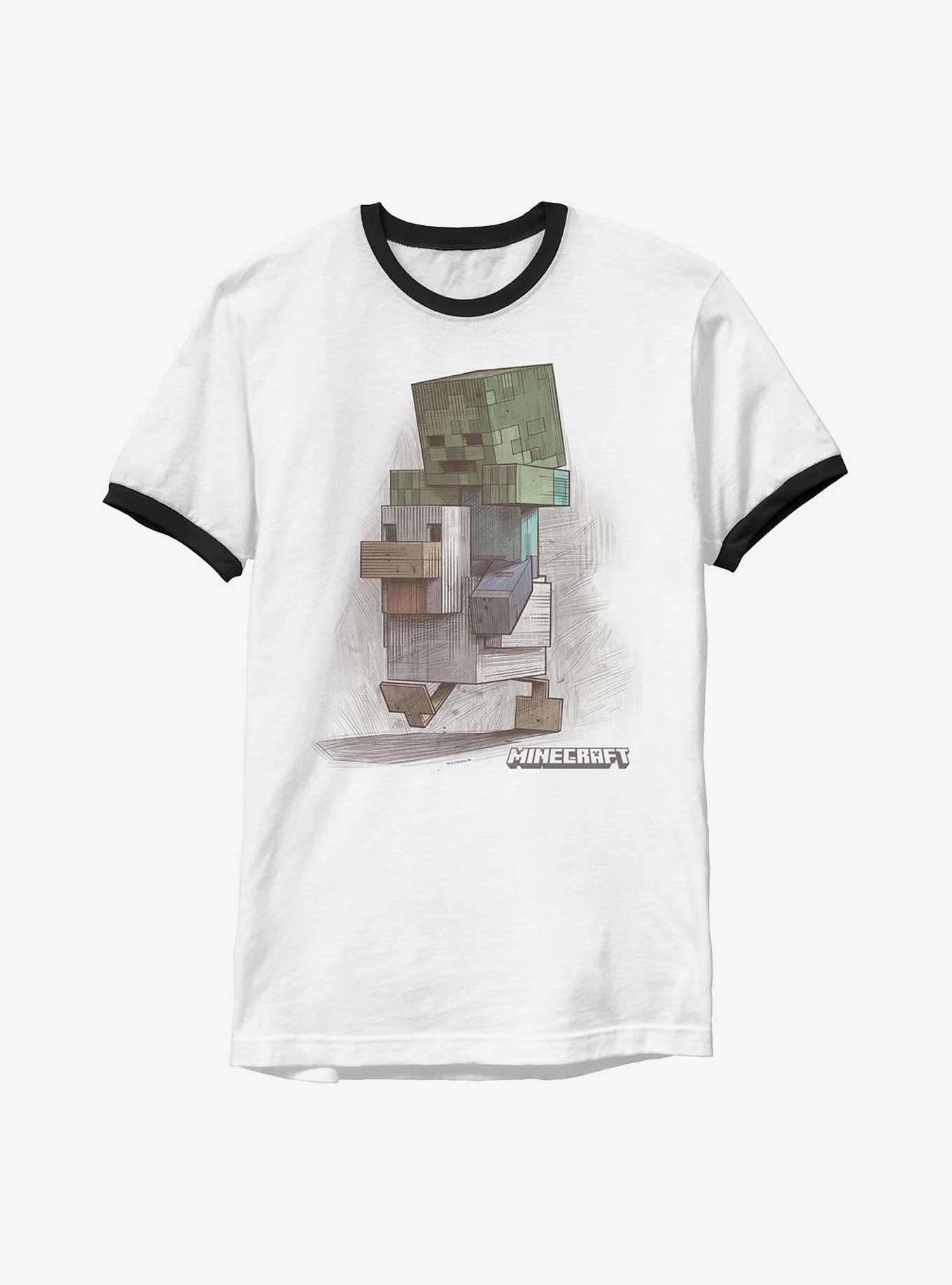 Minecraft Sketchy Ringer T-Shirt