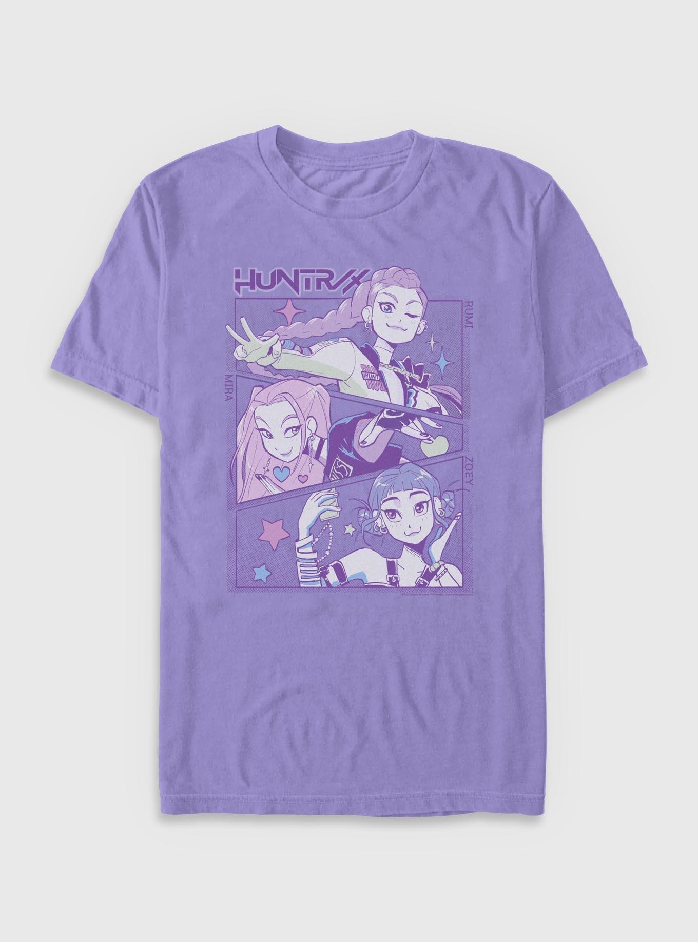 KPop Demon Hunters Huntrix Group Panels Garment Dye T-Shirt