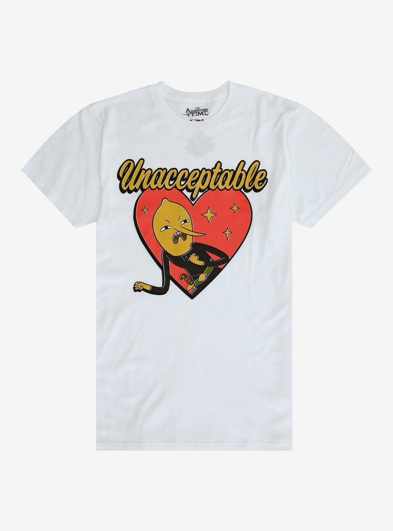 Adventure Time Earl Of Lemongrab Unacceptable Glitter TShirt Graphic Tee | Graphic Tee | Unisex Shirt | Comfortable Daily Wear