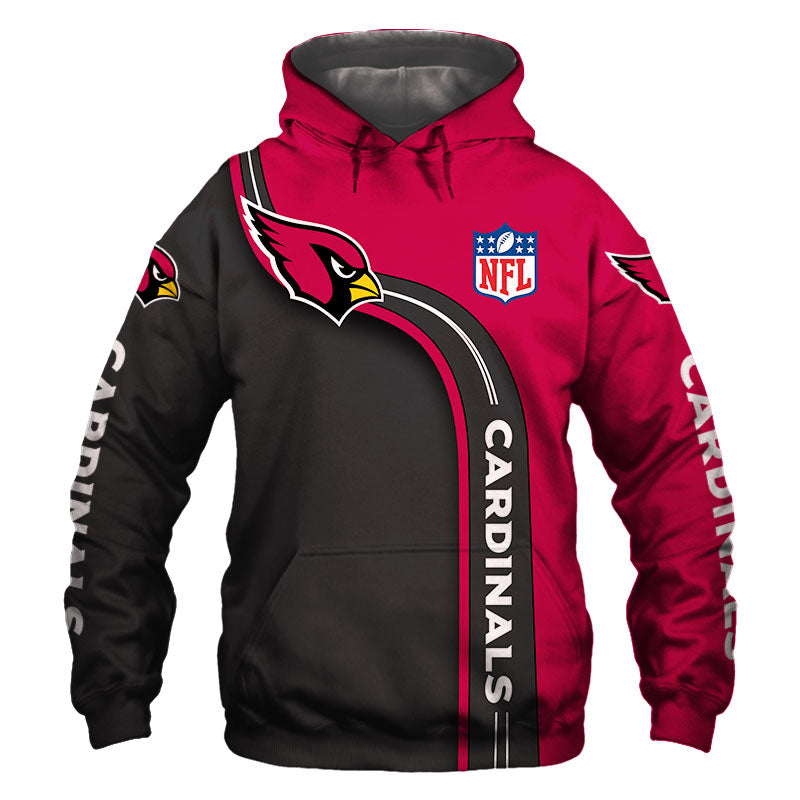 3D Nfl Printed Arizona Cardinals Hoodies Highway Letter
