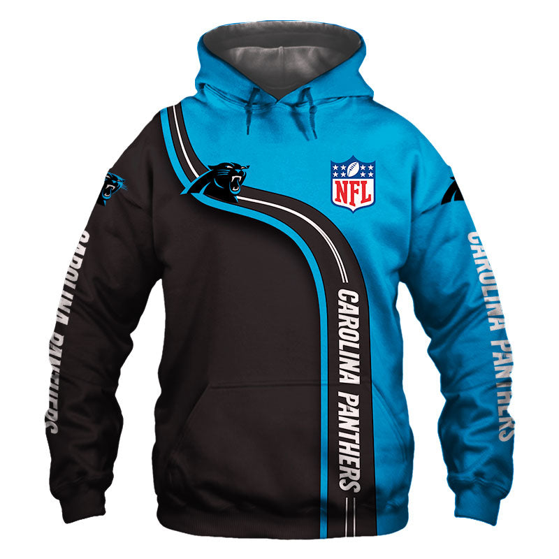 3D Nfl Printed Carolina Panthers Mens Hoodie Highway Letter