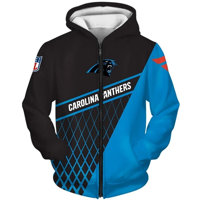 3D Nfl Printed Carolina Panthers Mens Hoodie Long Sleeve