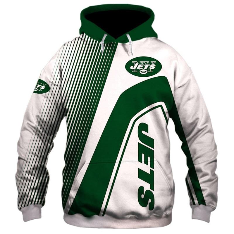 3D Nfl Printed Hoodies Custom Men New York Jets Hoodies Cheap For Sale