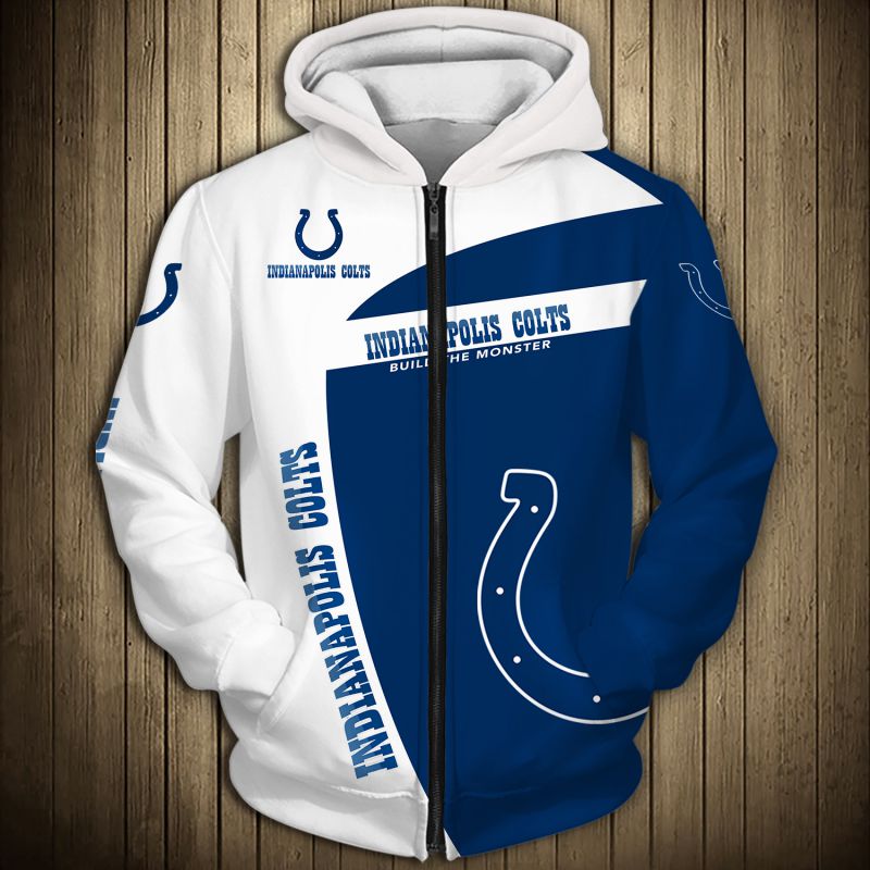 3D Nfl Printed Indianapolis Colts Hoodies Build The Monster