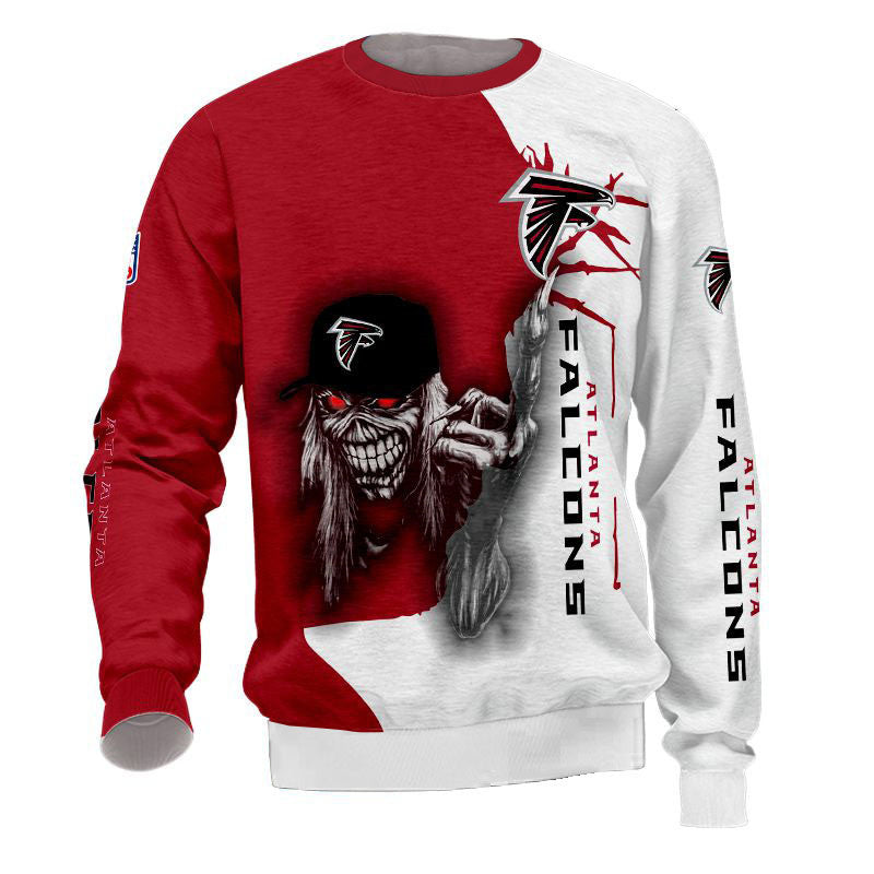 3D Nfl Printed Iron Maiden Atlanta Falcons Sweatshirt