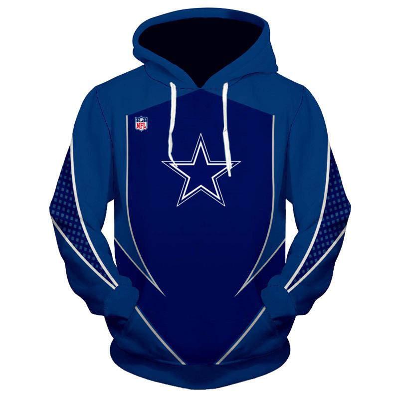 3D Nfl Printed New Design Nfl Football Dallas Cowboys Hoodie Sweatshirt Custom Pullover