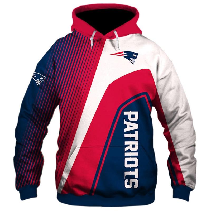 3D Nfl Printed New England Patriots Hoodies Cheap Hoodies Sweatshirt Pullover