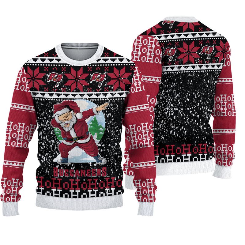 3D Nfl Printed Tampa Bay Buccaneers Sweatshirt Santa Claus Ho Ho Ho