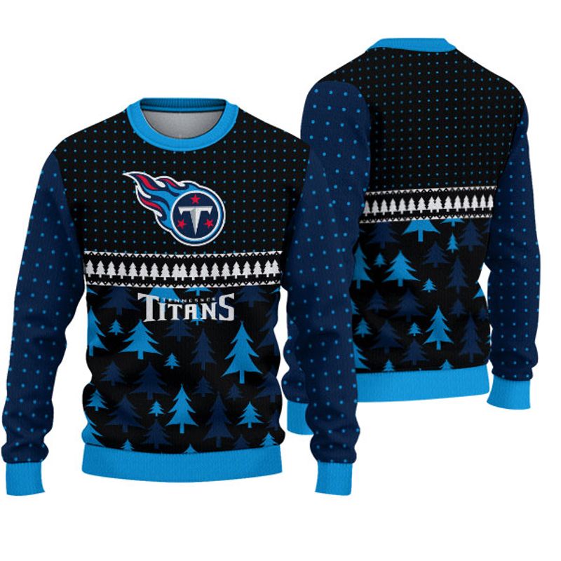 3D Nfl Printed Tennessee Titans Christmas Sweatshirt