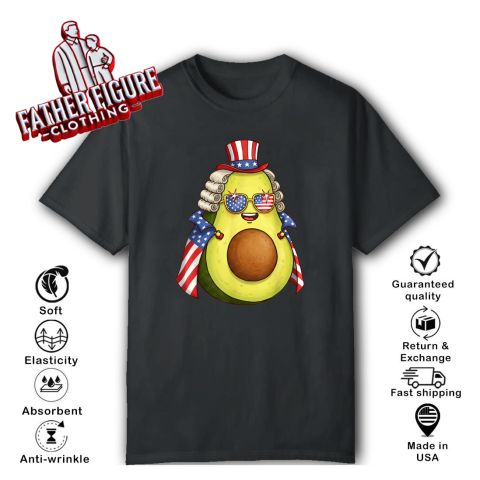 Cute Avocado American Flag Cape 4Th Of July America Usa T Shirt