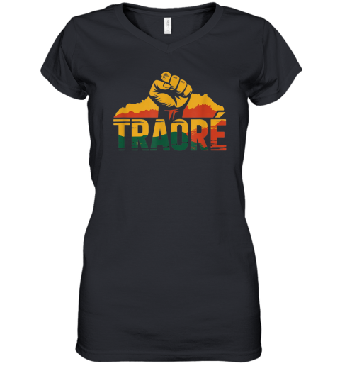 Burkina Faso Ibrahim Traor Thomas Sankara Women039S V Neck T Shirt