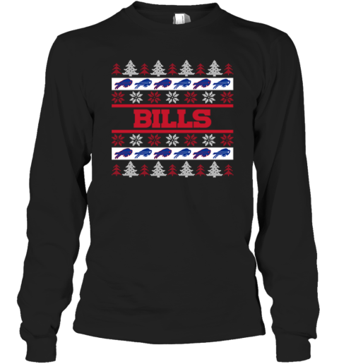 Buffalo Bills Merry Christmas Long Sleeve T Shirt