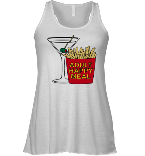Adult Happy Meal Martini And Fries Racerback Tank
