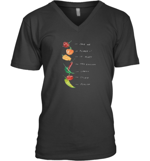 Chili Heat Level V Neck T Shirt