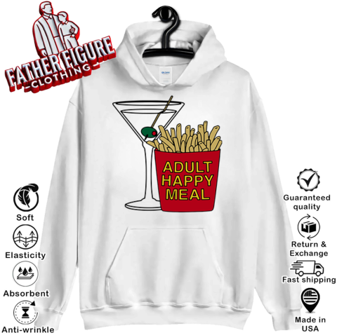 Adult Happy Meal Martini And Fries Hoodie