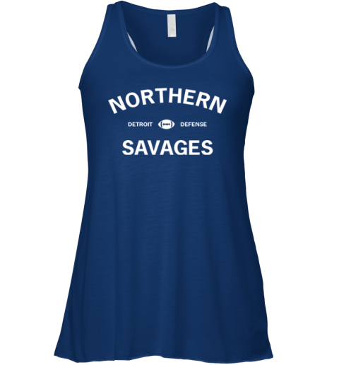 Dan Campbell Northern Savages Detroit Defense Racerback Tank