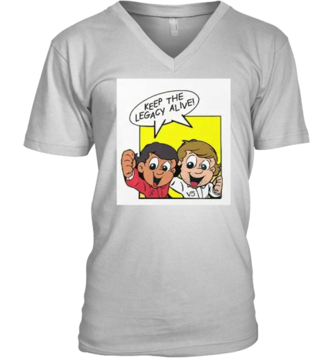 Ayrton Senna Keep The Legacy Alive Senninha V Neck T Shirt