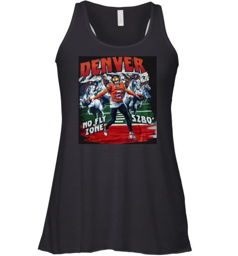 Denver Broncos No Fly Zone Sz80 Dark Horse Racerback Tank