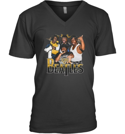 Beetlejuice Lester Green The Beatles V Neck T Shirt
