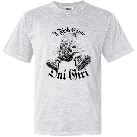 3 Fish Style Oni Giri Dyed Heavyweight T Shirt