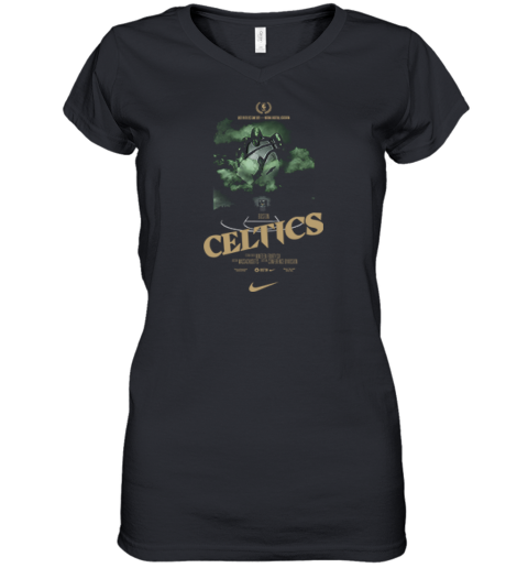 Boston Celtics Courtside Women039S V Neck T Shirt