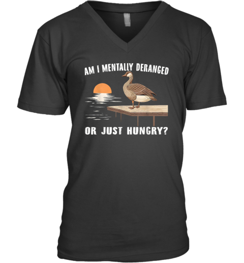 Am I Mentally Deranged Or Just Hungry V Neck T Shirt