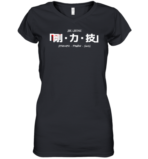 A Luxlinkz Designed Strength Power Skill Women039S V Neck T Shirt
